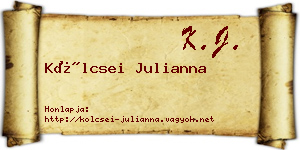 Kölcsei Julianna névjegykártya