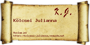 Kölcsei Julianna névjegykártya