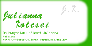 julianna kolcsei business card