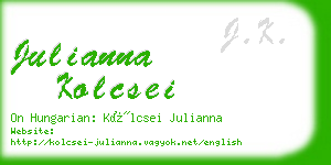 julianna kolcsei business card